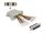 Delock D-Sub 25 Pin Crimp Stecker zu 2 x RJ45 Buchse mit Montagesatz beige