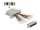 Delock D-Sub HD 44 Pin Crimp Stecker zu 2 x RJ45 Buchse mit Montagesatz beige