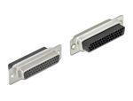 Delock D-Sub HD 44 Pin Crimp Buchse zu 2 x RJ45 Buchse mit Montagesatz beige