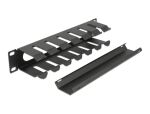 Delock 10″ Kabelmanagement Rangierpanel mit Öffnung 1 HE schwarz