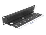 Delock 10″ Kabelmanagement Bürstenleiste mit Kabelbefestigung 1 HE schwarz