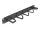 Delock 19″ Kabelmanagement Rangierpanel mit 5 Metall Bügeln (2 x horizontal, 3 x vertikal) 1 HE schwarz