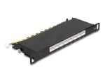 Delock 10″ Patchpanel 8 Port Cat.6A 0,5 HE schwarz