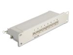 Delock 10″ Patchpanel 8 Port Cat.6A 1 HE grau