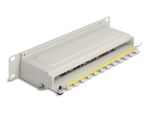 Delock 10″ Patchpanel 8 Port Cat.6A 1 HE grau