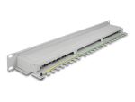 Delock 19″ Patchpanel 16 Port Cat.6A 1 HE grau