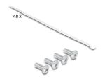Delock 19″ Keystone Patchpanel 48 Port mit Entlastungsschienen 2 HE grau