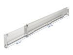 DeLOCK 19″ Tragschiene längenverstellbar 368 - 600 mm für Netzwerkschrank 1 HE grau 2 Stück