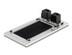 Delock Kabeldurchführung mit Bürste und 2 x RJ45 Keystone Modul Cat.6 Aluminium