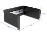 Delock 10″ Hutschienenpanel 2 HE schwarz