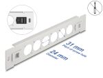 Delock 10″ D-Typ Patchpanel 6 Port werkzeugfrei grau
