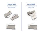 Delock RJ45 Modularer Stecker mit gebogener Rastnase Cat.6 und Knickschutztülle 50er Set