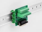 Delock D-Sub 15 Pin Buchse zu 16 Pin Terminalblock für Hutschiene