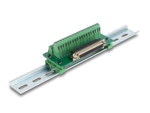 Delock D-Sub 37 Pin Buchse zu Terminalblock für Hutschiene