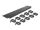 Delock 19″ Kabelmanagement Rangierpanel mit 10 Kunststoffbügel 2 HE schwarz