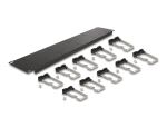 Delock 19″ Kabelmanagement Rangierpanel mit 10 Metallbügel 2 HE schwarz