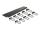 Delock 19″ Kabelmanagement Rangierpanel mit 10 Metallbügel 2 HE schwarz