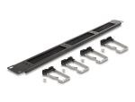 Delock 19″ Kabelmanagement Bürstenleiste mit 4 Metallbügel 1 HE schwarz