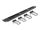 Delock 19″ Kabelmanagement Bürstenleiste mit 4 Metallbügel 1 HE schwarz