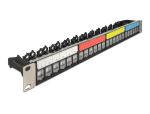Delock 19″ Keystone Patchpanel 24 Port mit...