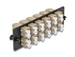 Delock LWL Adapter Panel LC Duplex OM1 / OM2 12 Port beige