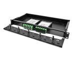 Delock LWL HD (High Density) Kassette MPO Stecker zu 12 x SC Simplex Buchse, 12 Fasern, Singlemode, Polarität A, 9/125 µm