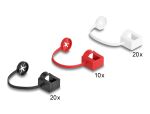 Delock Staubschutz für RJ45 Stecker mit Befestigungsclip 50er Set farbig