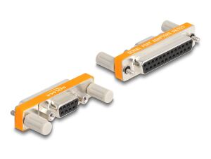 Delock Adapter D-Sub 9 Pin Buchse mit Muttern zu D-Sub 25 Pin Buchse mit Schrauben