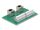 Delock RJ45 2 x Buchse zu 2 x Terminalblock mit Drucktaster für Hutschiene gewinkelt