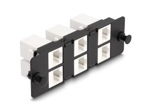 Delock Keystone Adapter Panel 6 Port schwarz