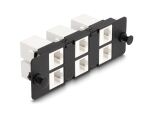 Delock Keystone Adapter Panel 6 Port schwarz
