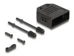 Delock Gehäuse für D-Sub 9 Pin Stecker / Buchse Kunststoffgehäuse mit Zugentlastung schwarz