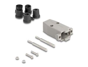 Delock Gehäuse für D-Sub 9 Pin Stecker / Buchse mit Gummidichtungen