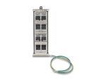 Delock Keystone Halterung 8 Port neigbar für Hutschiene oder Wandmontage