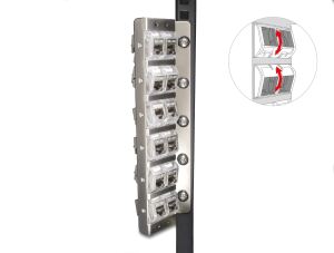 Delock Keystone Halterung 12 Port neigbar für 10″ oder 19″ Rack und Wandmontage