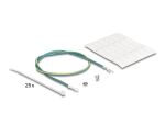 Delock 19″ Keystone Patchpanel 24 Port gewinkelt mit Entlastungsschiene schwarz