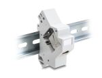 Delock Keystone Halterung für Hutschiene mit Erdung grau