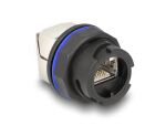 Delock RJ45 Cat.6A Einbaubuchse mit LSA Anschluss schwarz