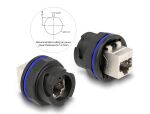 Delock RJ45 Cat.6A Einbaubuchse / Kupplung schwarz