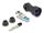 RJ45 Stecker feldkonfektionierbar Cat.6A mit Durchführungskupplung passend für Delock Artikel 67047 und 67048 IP68 staub- und wasserdicht schwarz