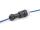 RJ45 Stecker feldkonfektionierbar Cat.6A mit Durchführungskupplung passend für Delock Artikel 67047 und 67048 IP68 staub- und wasserdicht schwarz