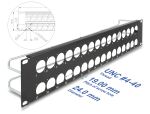 Delock 19″ D-Typ Patchpanel mit Entlastungsschienen...