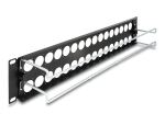 Delock 19″ D-Typ Patchpanel mit Entlastungsschienen...