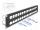 Delock 19″ D-Typ Patchpanel mit Entlastungsschienen 32 Port 2 HE schwarz