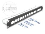 Delock 19″ D-Typ Patchpanel mit Entlastungsschiene...