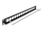 Delock 19″ D-Typ Patchpanel mit Entlastungsschiene...