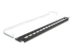 Delock 19″ D-Typ Patchpanel mit Entlastungsschiene 16 Port 1 HE schwarz