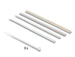 Delock 19″ D-Typ Patchpanel mit Entlastungsschiene 8 Port 1 HE schwarz