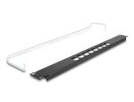Delock 19″ D-Typ Patchpanel mit Entlastungsschiene 8 Port mittig 1 HE schwarz
