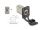 Delock D-Typ RJ45 Einbaubuchse mit LSA Anschluss Cat.6A STP mit Schutzkappe IP66 staub- und wasserdicht